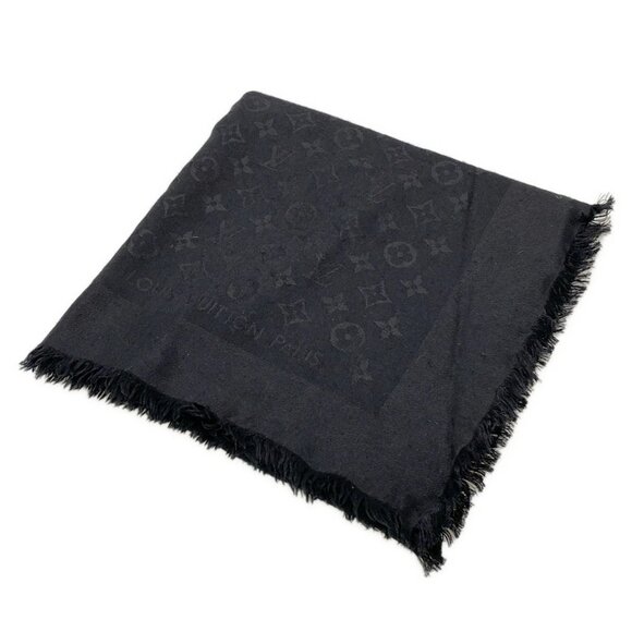 Auth LOUIS VUITTON Shawl Monogram M71329 Noir - Unconfirmed Scarf - Picture 1 of 11